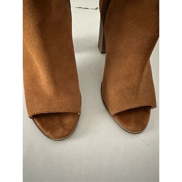 Primadonna Collection Genuine Suede Leather Boots Camel Brown Stacked Heel EU 37 - Picture 8 of 8